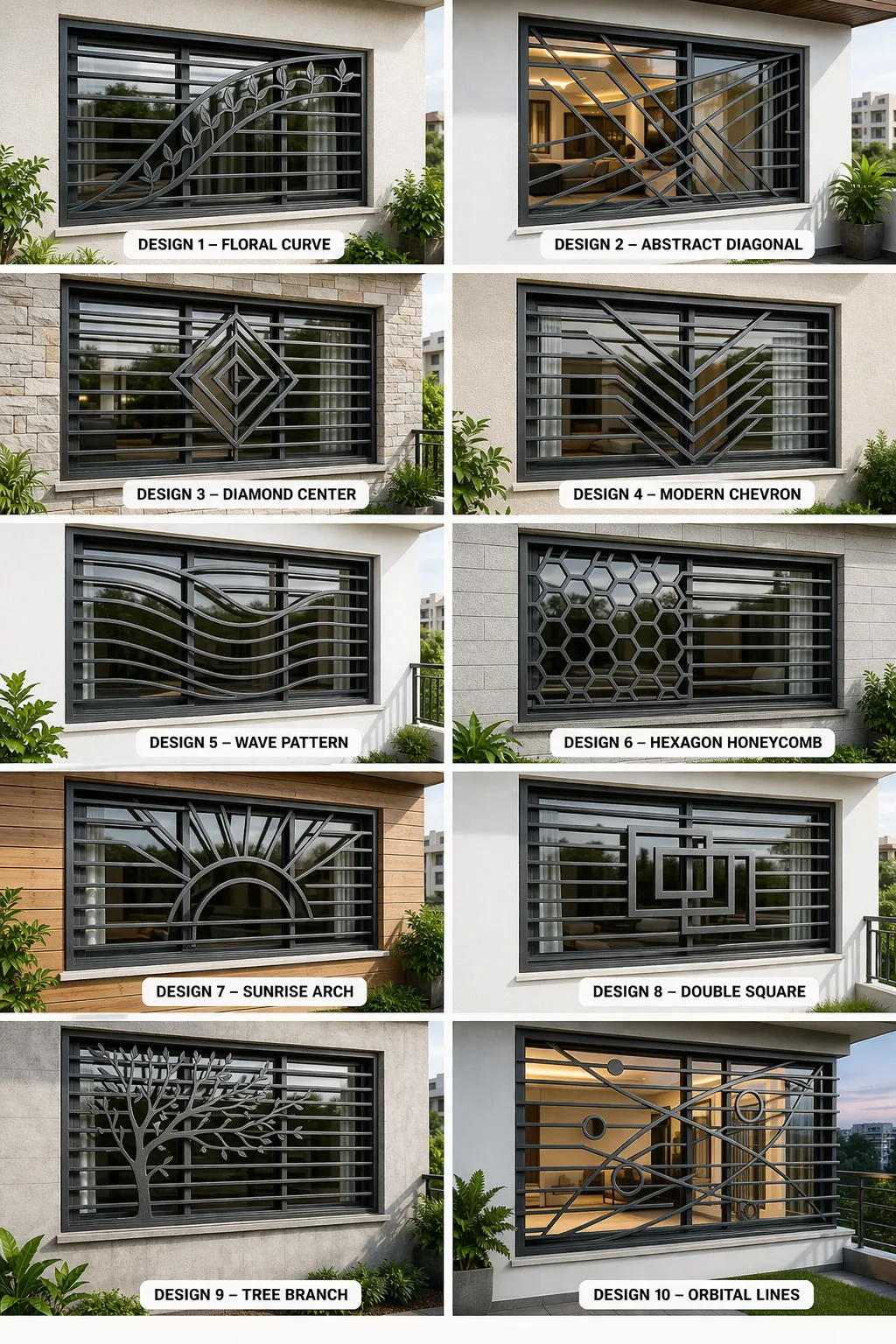 Aluminium balcony safety grill manufactured with precision tools