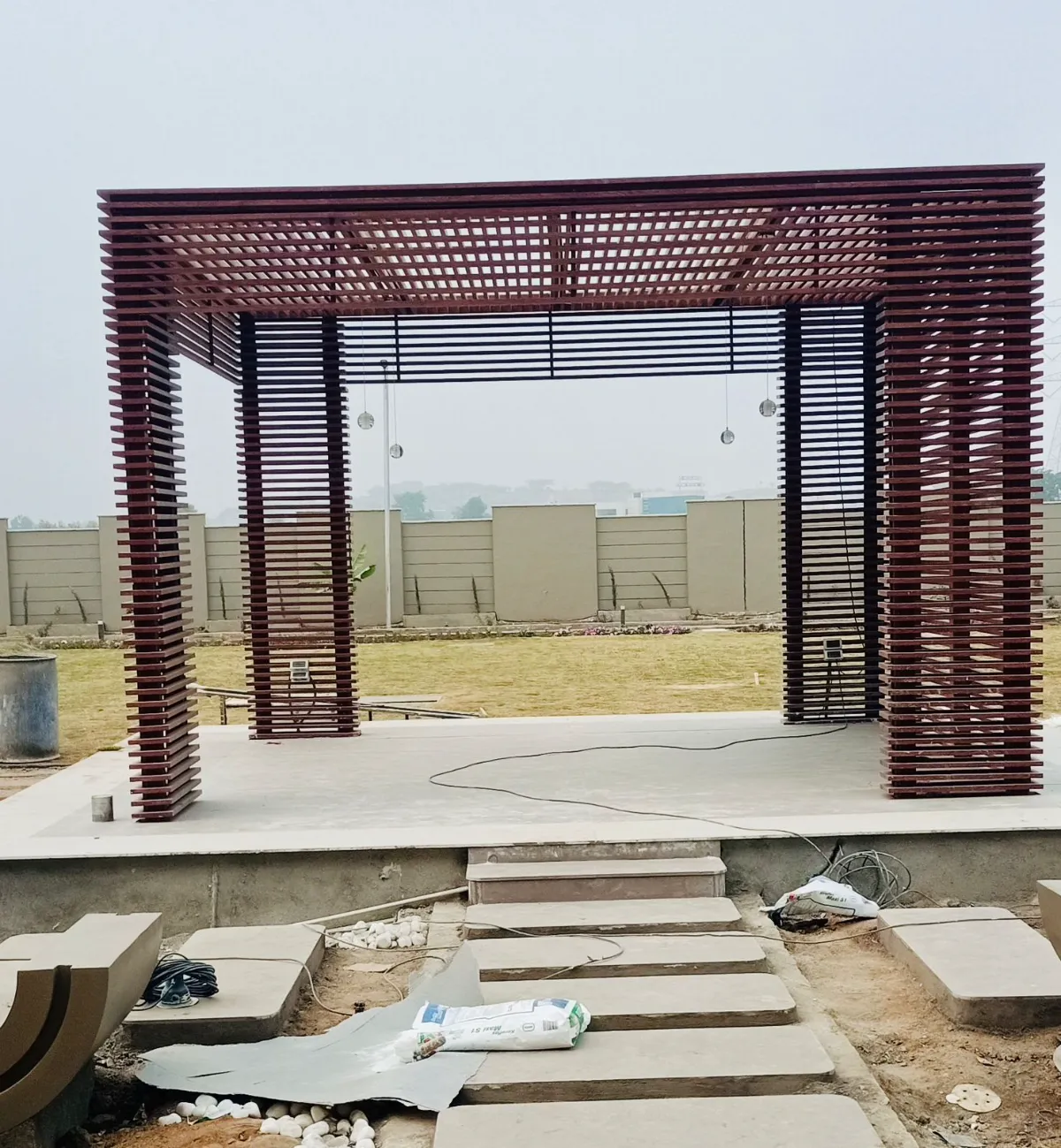 Thumbnail: luxury wooden glass terrace pergola