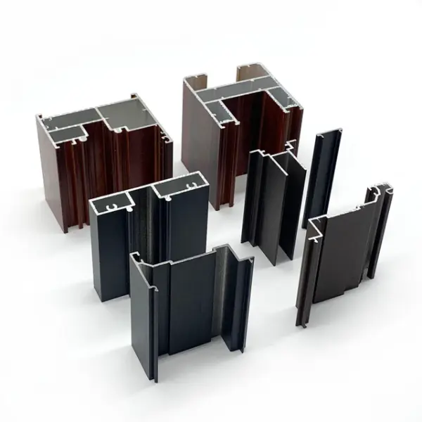 Fold and bi-fold aluminium glass door for balcony with 50mm profile WoodenMax