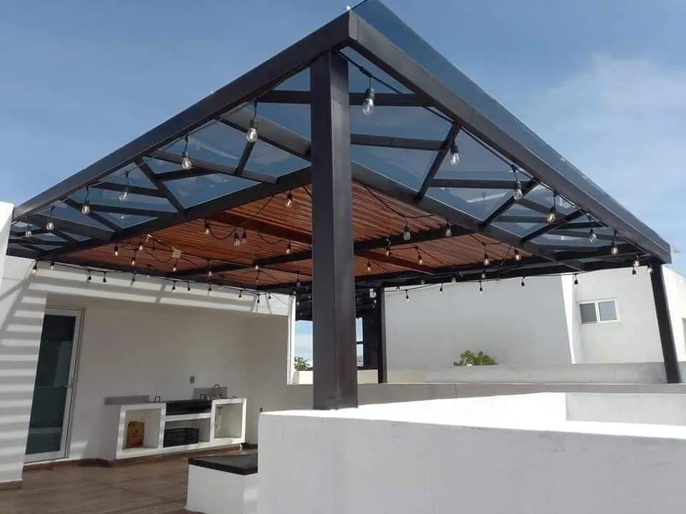 Thumbnail: iron pergola site installation
