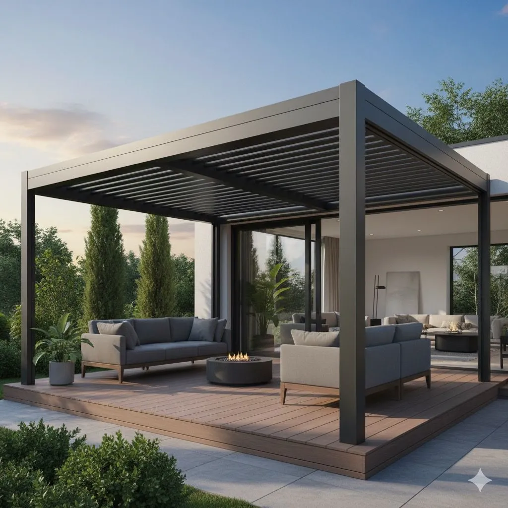 Motorised retractable pergola sliding roof India