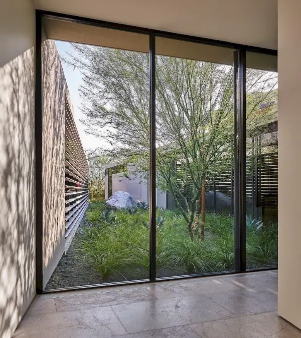 Slim profile backyard doors