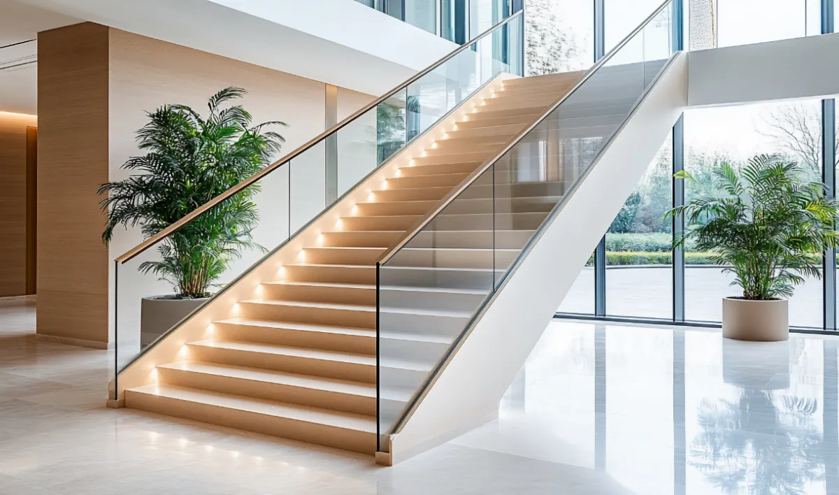 Luxury Frameless Glass Staircase Railing System