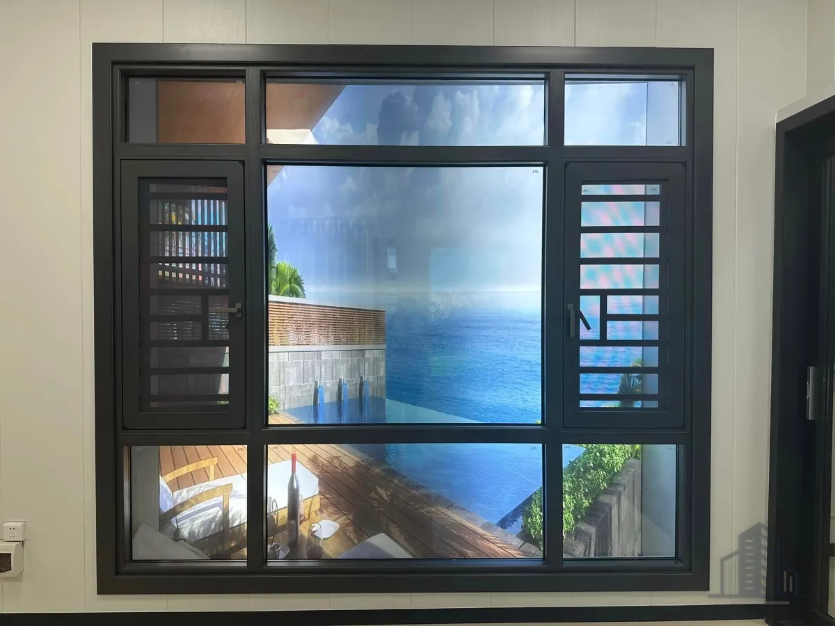 Windows with glass pergola